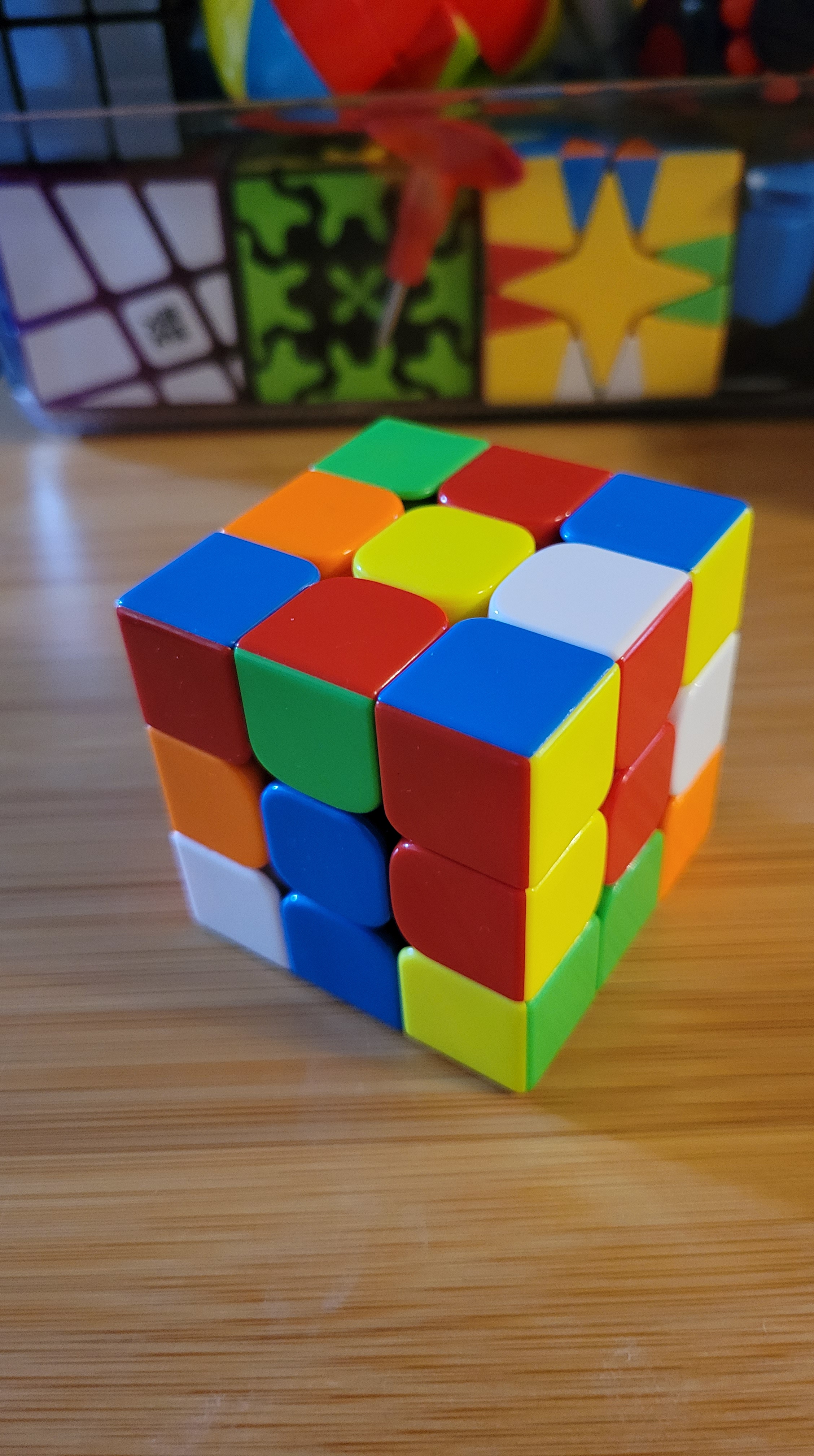 Photo of jumbled puzzle cube